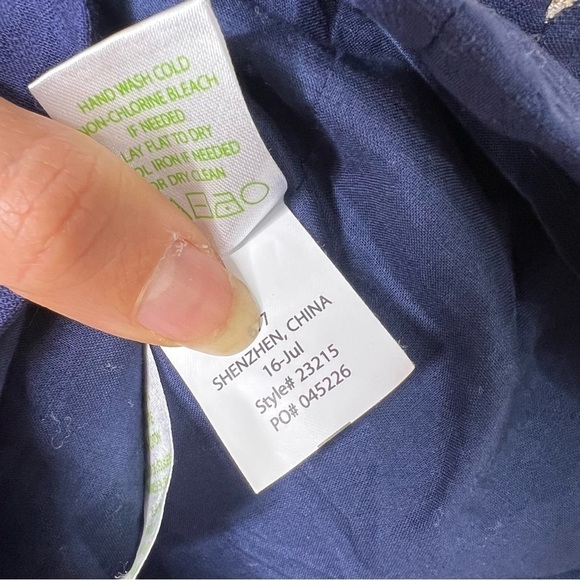 Lilly Pulitzer Esme True Navy Gold Lace Detail Shift Dress - Picture 6 of 12